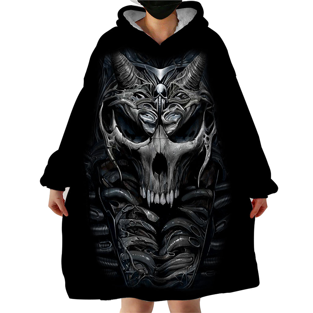 Skull Wearable Blanket Hoodie Skeleton Inside - Wonder Print Shop