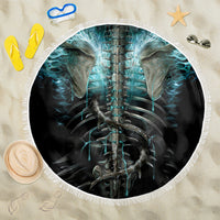 Flame Twin Skull Beach Blanket Skeleton Inside - Wonder Print Shop