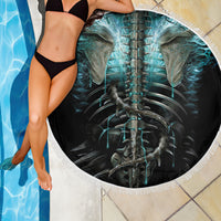 Flame Twin Skull Beach Blanket Skeleton Inside - Wonder Print Shop