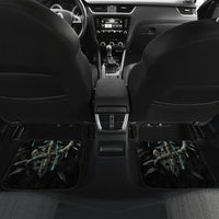 Flame Twin Skull Car Mats Skeleton Inside - Wonder Print Shop