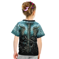 Flame Twin Skull Kid T Shirt Skeleton Inside - Wonder Print Shop