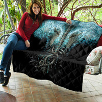 Flame Twin Skull Quilt Skeleton Inside - Wonder Print Shop