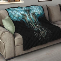 Flame Twin Skull Quilt Skeleton Inside - Wonder Print Shop