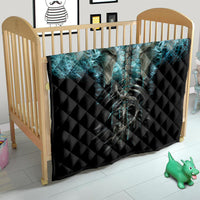 Flame Twin Skull Quilt Skeleton Inside - Wonder Print Shop