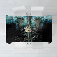 Flame Twin Skull Tablecloth Skeleton Inside - Wonder Print Shop