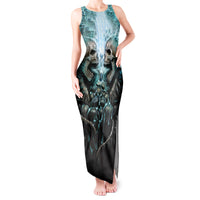 Flame Twin Skull Tank Maxi Dress Skeleton Inside - Wonder Print Shop