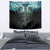 Flame Twin Skull Tapestry Skeleton Inside - Wonder Print Shop