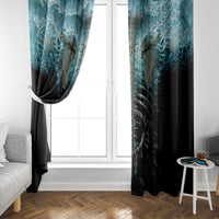 Flame Twin Skull Window Curtain Skeleton Inside - Wonder Print Shop