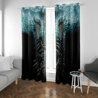 Flame Twin Skull Window Curtain Skeleton Inside - Wonder Print Shop
