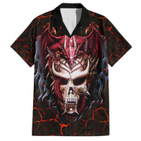 Infernal Draconic Skull Hawaiian Shirt Embracing the Fiery Soul - Wonder Print Shop