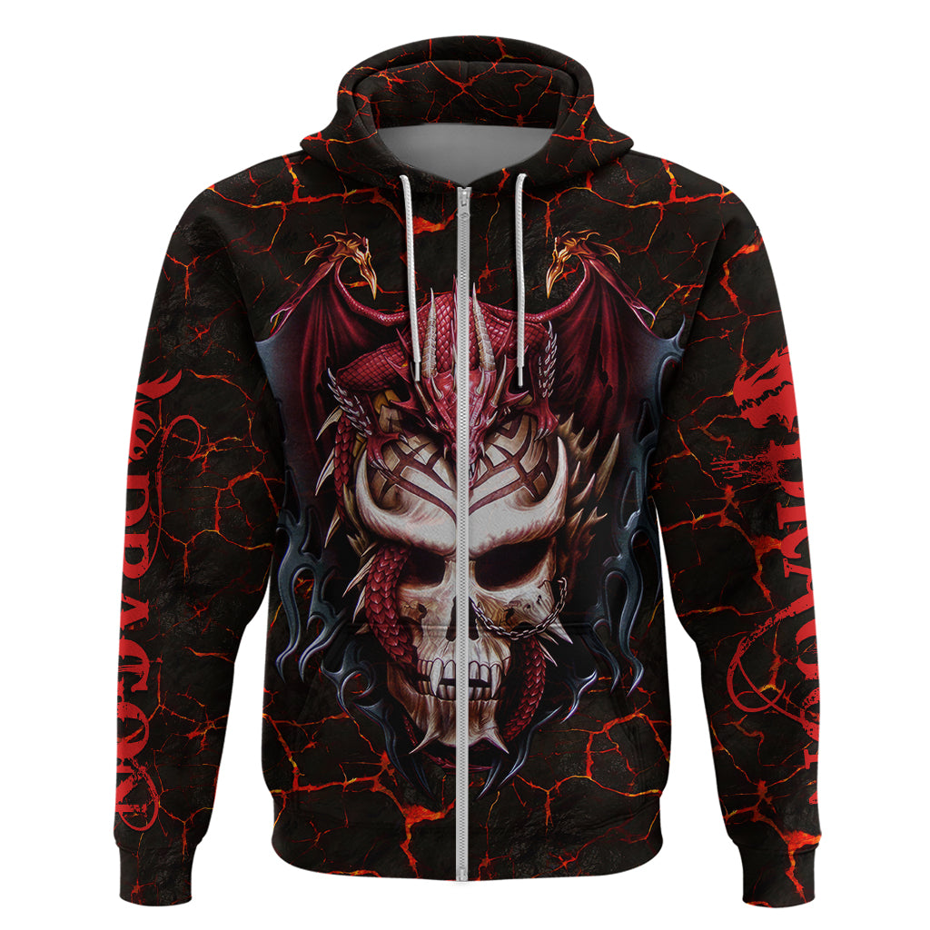 Infernal Draconic Skull Hoodie Embracing the Fiery Soul - Wonder Print Shop