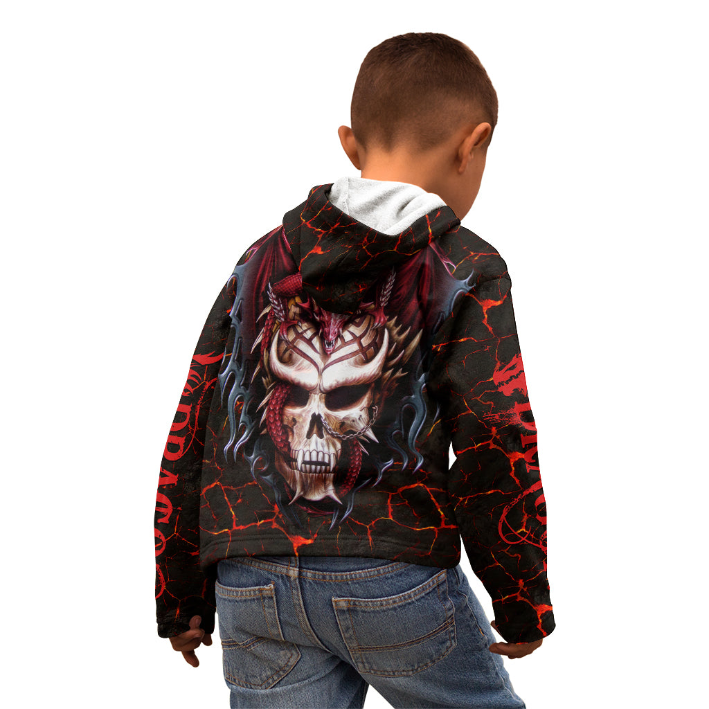 Infernal Draconic Skull Kid Hoodie Embracing the Fiery Soul - Wonder Print Shop