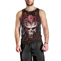 Infernal Draconic Skull Men Tank Top Embracing the Fiery Soul DT01