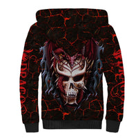 Infernal Draconic Skull Sherpa Hoodie Embracing the Fiery Soul - Wonder Print Shop
