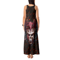 Infernal Draconic Skull Tank Maxi Dress Embracing the Fiery Soul - Wonder Print Shop