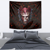 Infernal Draconic Skull Tapestry Embracing the Fiery Soul - Wonder Print Shop