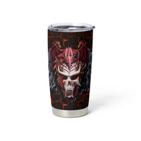 Infernal Draconic Skull Tumbler Cup Embracing the Fiery Soul - Wonder Print Shop