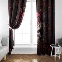 Infernal Draconic Skull Window Curtain Embracing the Fiery Soul - Wonder Print Shop