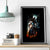 Flaming Skull Canvas Wall Art Celestial Riders with Angel Wings - Wonder Print Shop