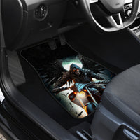 Flaming Skull Car Mats Celestial Riders with Angel Wings - Wonder Print Shop
