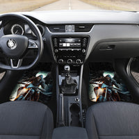 Flaming Skull Car Mats Celestial Riders with Angel Wings - Wonder Print Shop