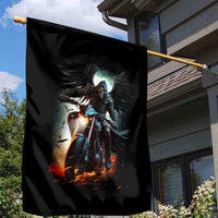 Flaming Skull Garden Flag Celestial Riders with Angel Wings - Wonder Print Shop