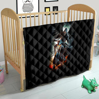 Flaming Skull Quilt Celestial Riders with Angel Wings - Wonder Print Shop