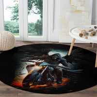 flaming-skull-round-carpet-celestial-riders-with-angel-wings