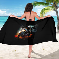 Flaming Skull Sarong Celestial Riders with Angel Wings - Wonder Print Shop