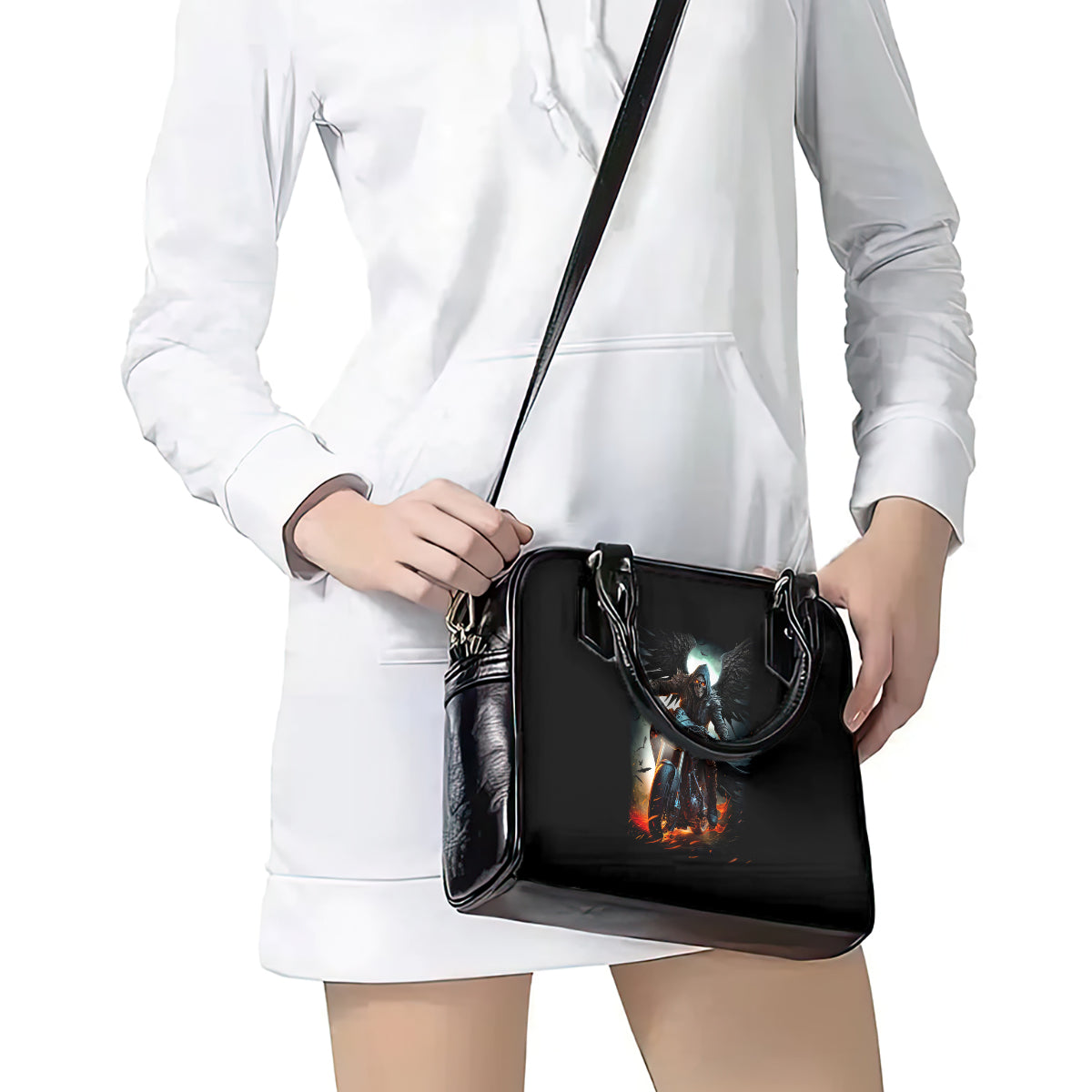 flaming-skull-shoulder-handbag-celestial-riders-with-angel-wings
