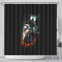 flaming-skull-shower-curtain-celestial-riders-with-angel-wings