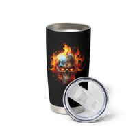 Flaming Skull Tumbler Cup Celestial Riders with Angel Wings - Wonder Print Shop