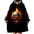 Flaming Skull Wearable Blanket Hoodie Celestial Riders with Angel Wings - Wonder Print Shop