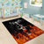 Flaming Skull Hoodie Area Rug Spectral Pyre - Wonder Print Shop