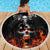 Flaming Skull Hoodie Beach Blanket Spectral Pyre - Wonder Print Shop