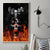 Flaming Skull Hoodie Canvas Wall Art Spectral Pyre - Wonder Print Shop