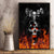 Flaming Skull Hoodie Canvas Wall Art Spectral Pyre - Wonder Print Shop