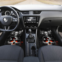 Flaming Skull Hoodie Car Mats Spectral Pyre - Wonder Print Shop