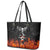 Flaming Skull Hoodie Leather Tote Bag Spectral Pyre - Wonder Print Shop
