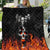 Flaming Skull Hoodie Quilt Spectral Pyre - Wonder Print Shop