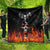 Flaming Skull Hoodie Quilt Spectral Pyre - Wonder Print Shop