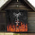 Flaming Skull Hoodie Quilt Spectral Pyre - Wonder Print Shop
