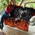 Flaming Skull Hoodie Quilt Spectral Pyre - Wonder Print Shop