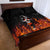 Flaming Skull Hoodie Quilt Bed Set Spectral Pyre - Wonder Print Shop