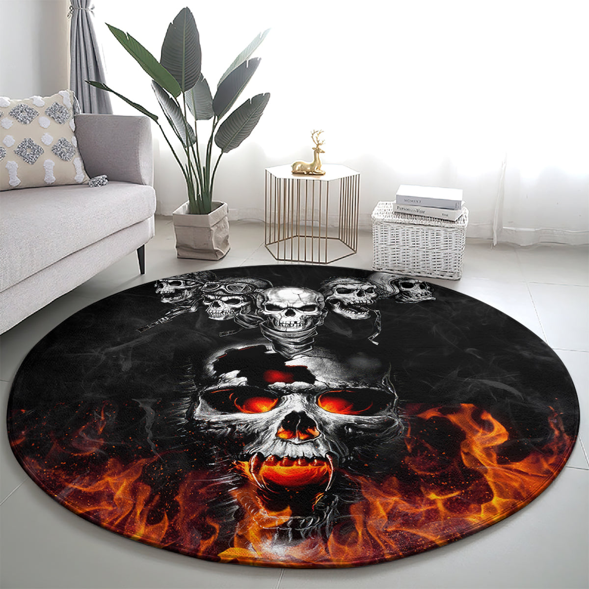 flaming-skull-hoodie-round-carpet-spectral-pyre