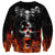 Flaming Skull Hoodie Sweatshirt Spectral Pyre - Wonder Print Shop