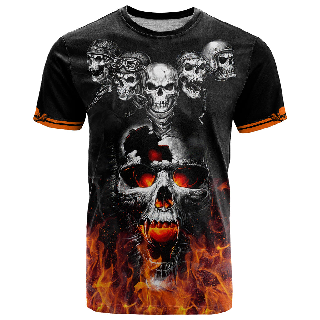 Flaming Skull Hoodie T Shirt Spectral Pyre - Wonder Print Shop