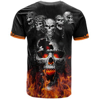Flaming Skull Hoodie T Shirt Spectral Pyre - Wonder Print Shop