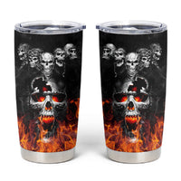 Flaming Skull Hoodie Tumbler Cup Spectral Pyre - Wonder Print Shop