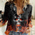 Flaming Skull Hoodie Women Casual Shirt Spectral Pyre - Wonder Print Shop